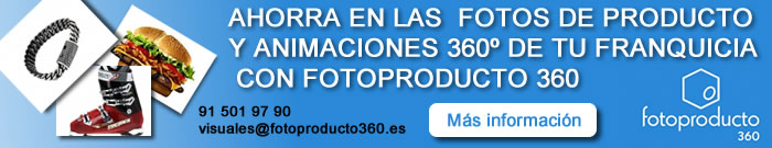 AHORRA EN LAS  FOTOS DE PRODUCTO Y ANIMACIONES 360º DE TU FRANQUICIA CON FOTOPRODUCTO 360