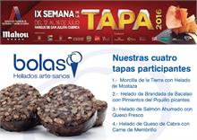 Bolas, Gastronomía Gourmet en helado. 