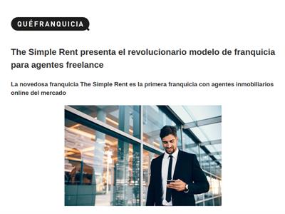 The Simple Rent, un revolucionario modelo para Agentes Freelance The Simple Rent, un revolucionario modelo para Agentes Freelance